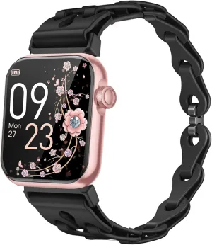 Compatible with AKUMAKA Smart Watch Bands, 16mm, 22mm Elastic Silicone Hollowed Out Replacement Straps Compatible with AKUMAKA CS5 1.47 Inches Fitness Tracker, G39, T90, 209DK Smart Watch