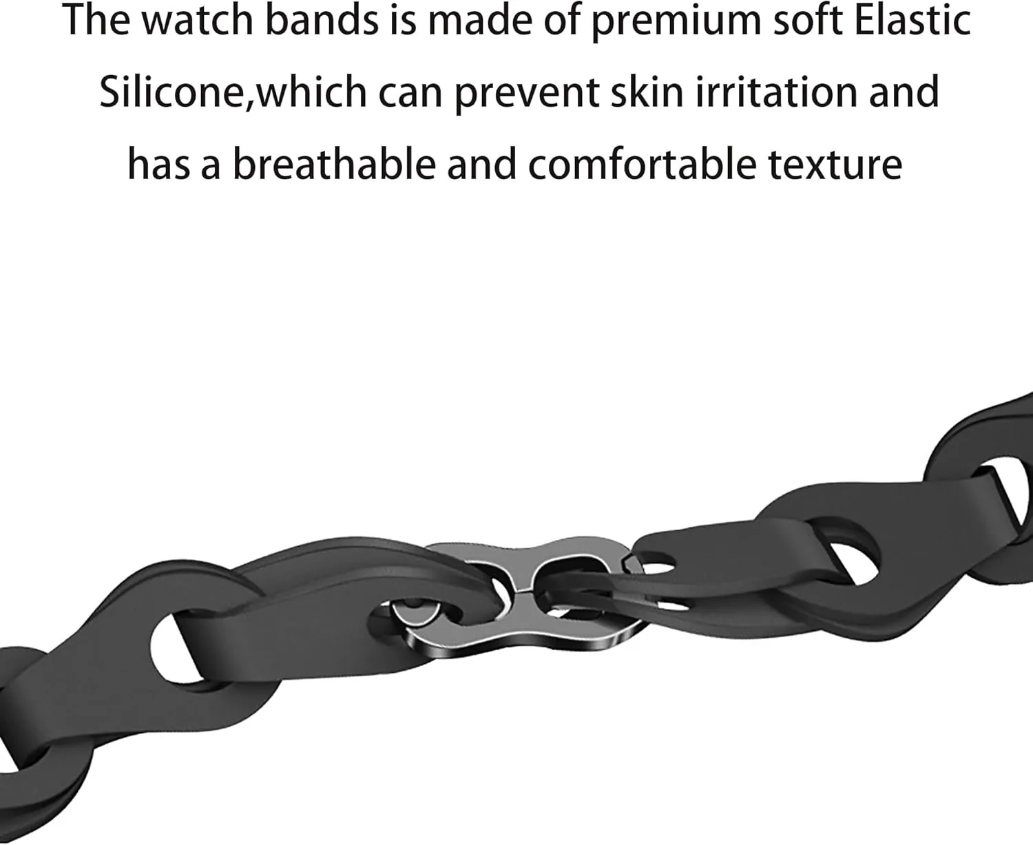 Compatible with AKUMAKA Smart Watch Bands, 16mm, 22mm Elastic Silicone Hollowed Out Replacement Straps Compatible with AKUMAKA CS5 1.47 Inches Fitness Tracker, G39, T90, 209DK Smart Watch