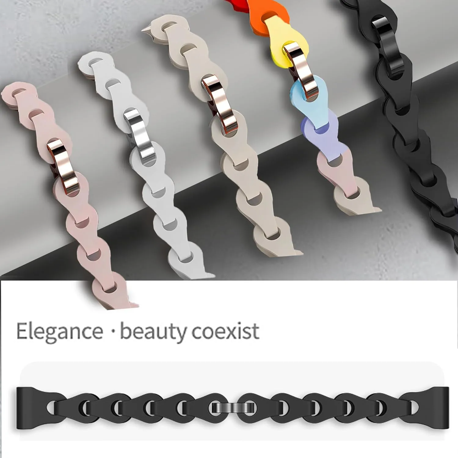 Compatible with AKUMAKA Smart Watch Bands, 16mm, 22mm Elastic Silicone Hollowed Out Replacement Straps Compatible with AKUMAKA CS5 1.47 Inches Fitness Tracker, G39, T90, 209DK Smart Watch
