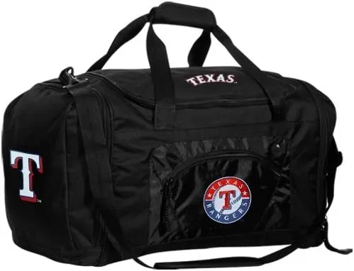 Concept One MLB Texas Rangers Roadblock Duffel Bag, Black