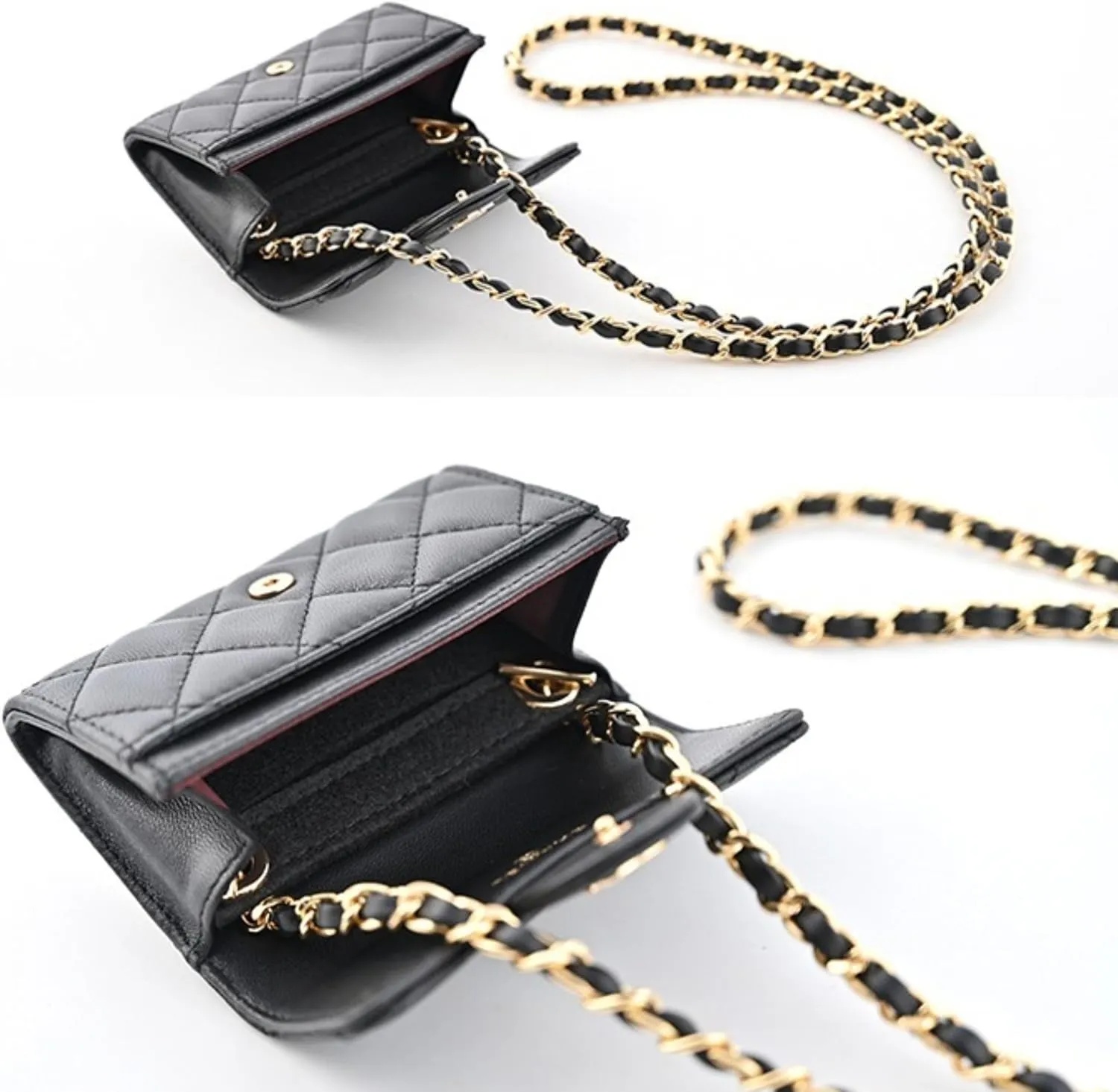 Conversion Kit (Insert Chain) for Chanel Card Holder Wallet On Chain. Gold Chain, 100cm.