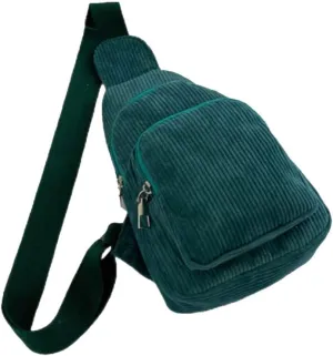 Corduroy Sling Bag Fanny Pack Crossbody Purse Mini Backpack Tote