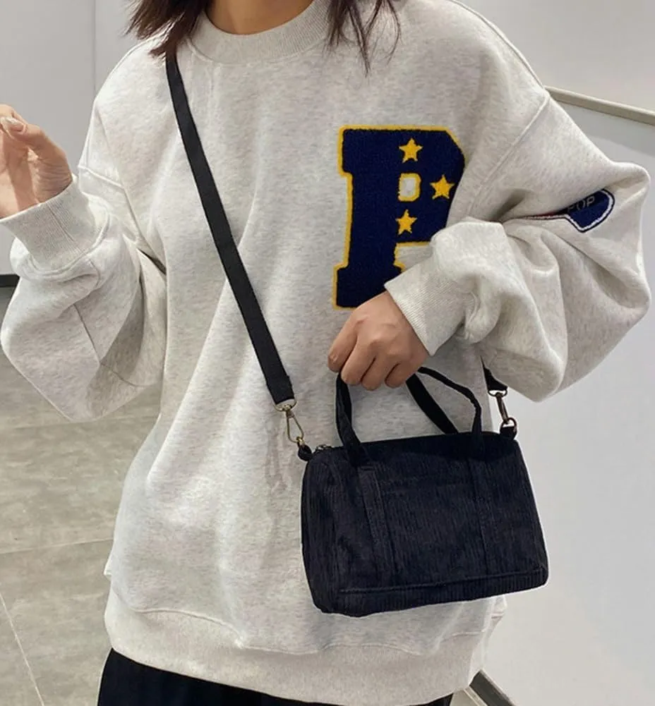Corduroy Tote Bag for Women Corduroy Shouder Bag Fashion Hobo Bag Purse Boston Bag Purses for Women Crossbody Bag