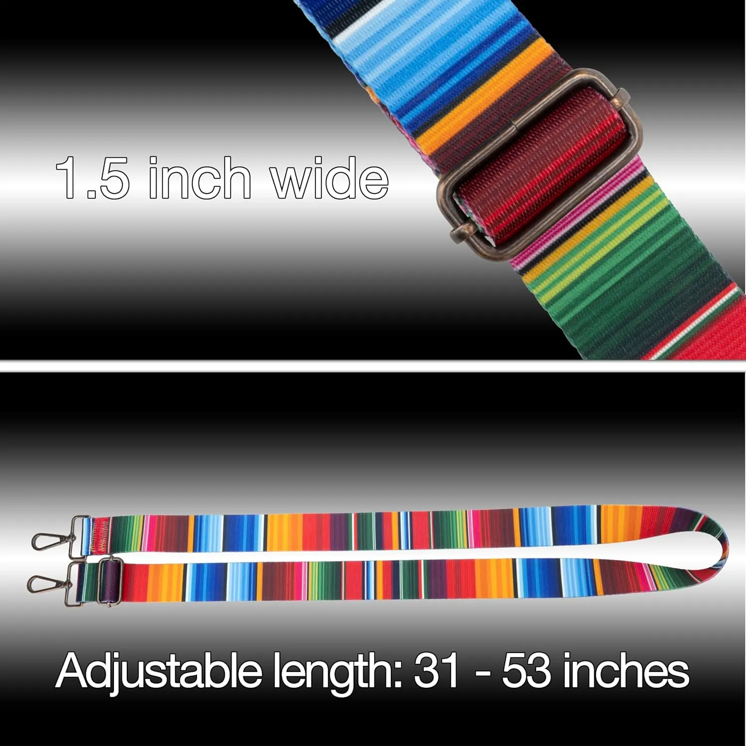 Country Brook Design - Wide Purse Strap Adjustable Replacement Crossbody Bag Strap