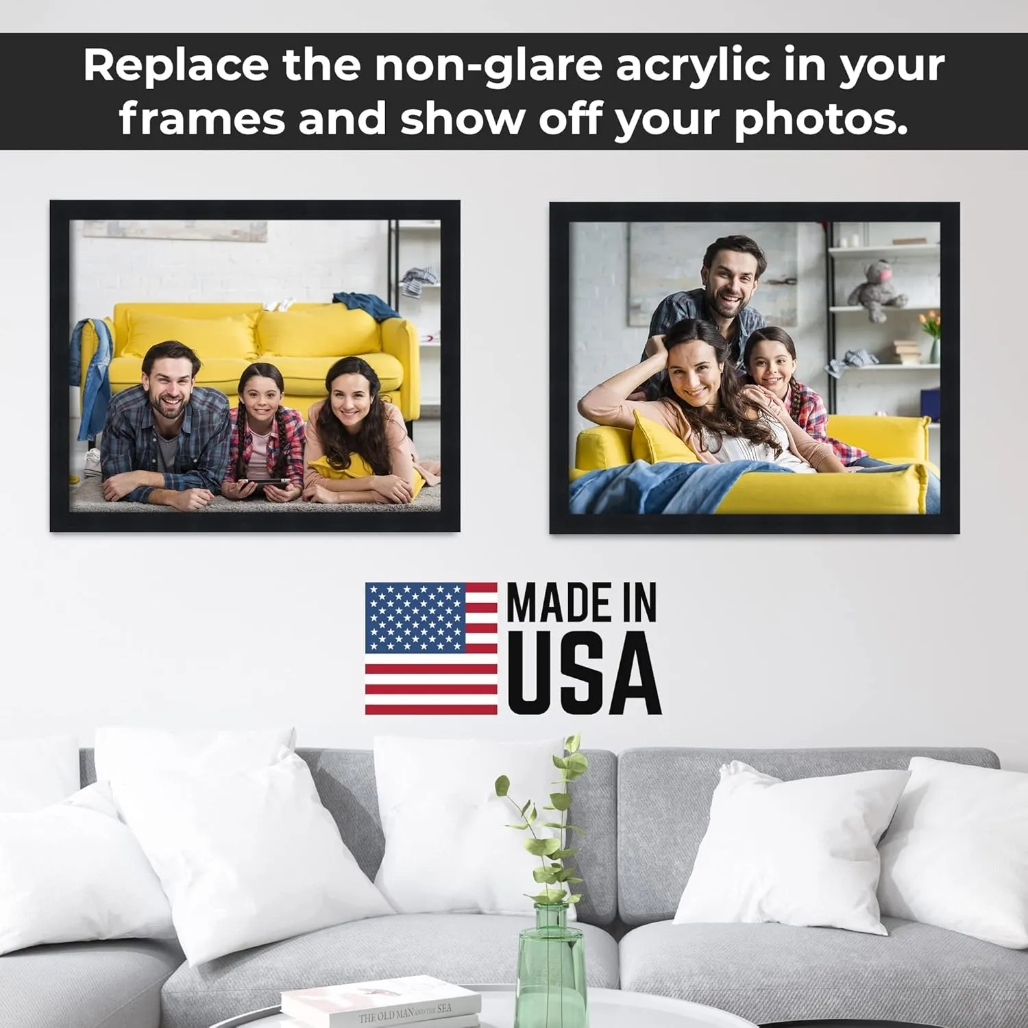 CountryArtHouse 10 Sheets Non-Glare Acrylic Replacement for 5x7 Picture Frame, Replacement Acrylic for 5x7 Photo Frame, UV-Resistant Non-Glare Acrylic Cover Sheet
