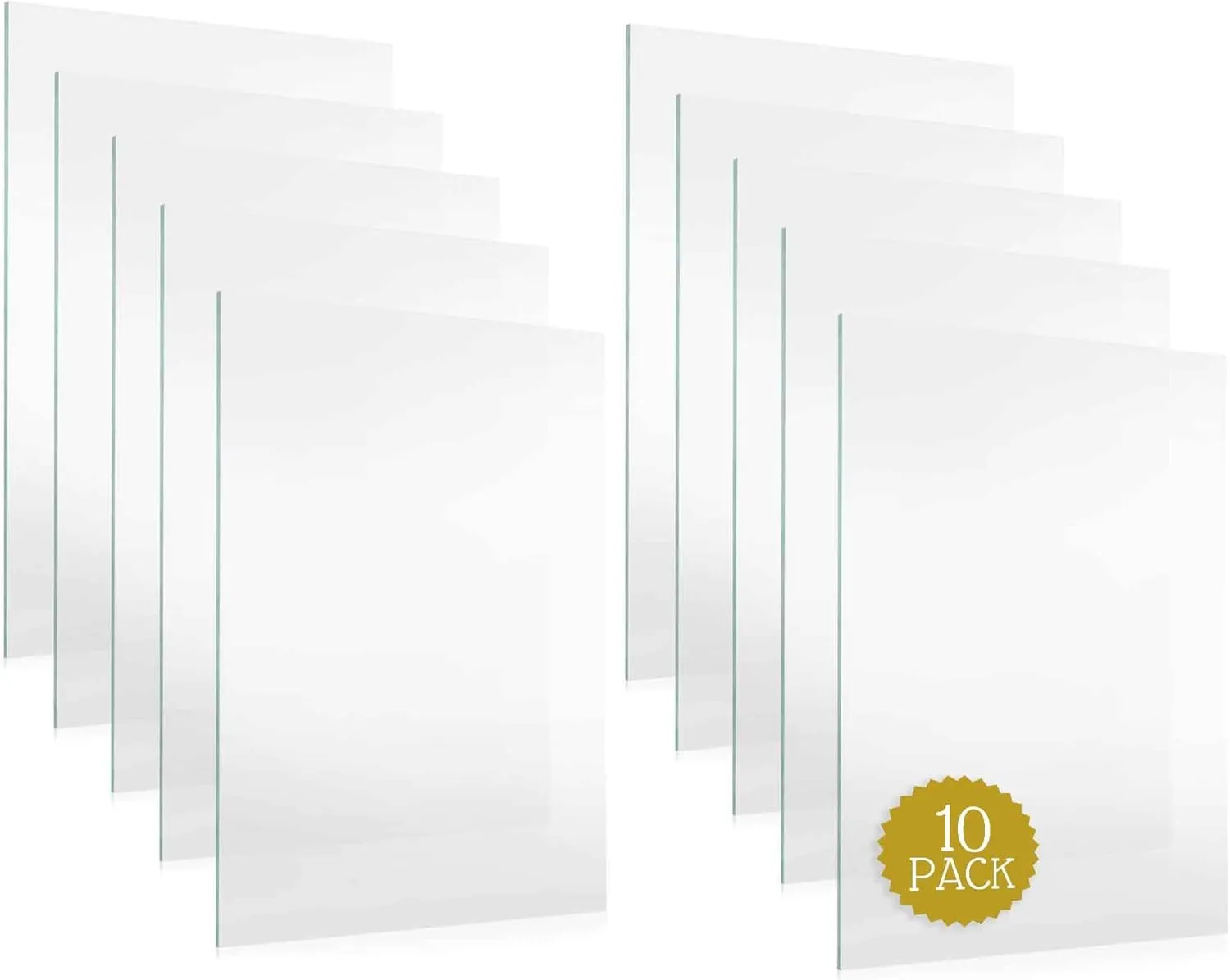 CountryArtHouse 10 Sheets Non-Glare Acrylic Replacement for 5x7 Picture Frame, Replacement Acrylic for 5x7 Photo Frame, UV-Resistant Non-Glare Acrylic Cover Sheet