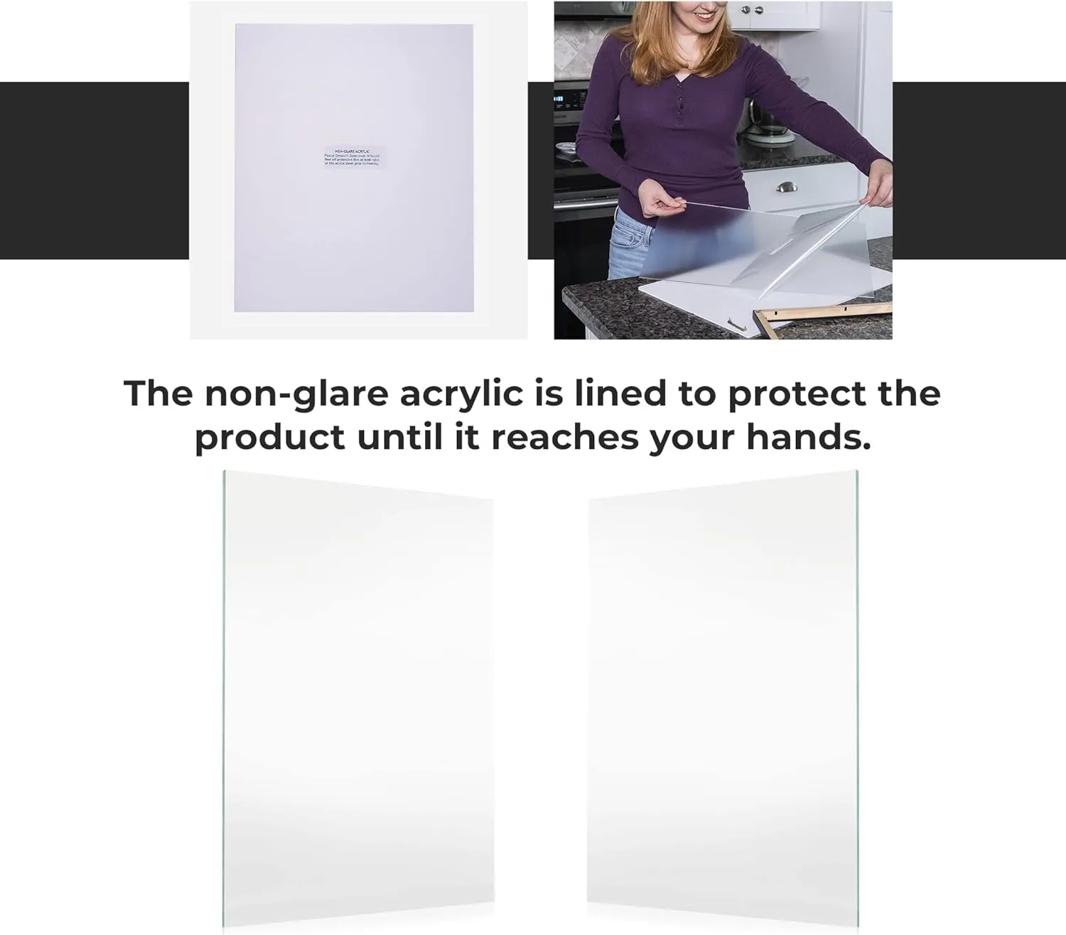 CountryArtHouse 10 Sheets Non-Glare Acrylic Replacement for 5x7 Picture Frame, Replacement Acrylic for 5x7 Photo Frame, UV-Resistant Non-Glare Acrylic Cover Sheet