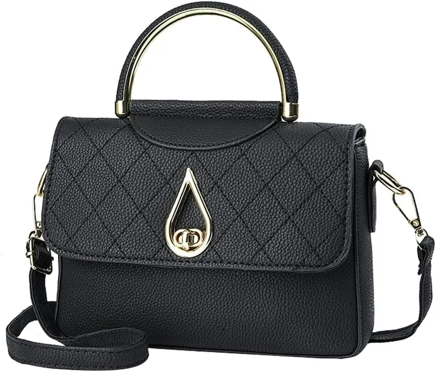 Covelin Women's Small Leather Handbag Tote Shoulder Crossbody Bag