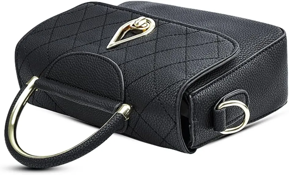 Covelin Women's Small Leather Handbag Tote Shoulder Crossbody Bag