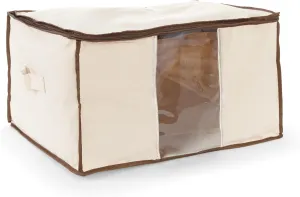Covermates Keepsakes – Canvas Storage Bag - Premium Canvas - Carrying Handles -Dual Zipper Pulls - Indoor Storage, Natural