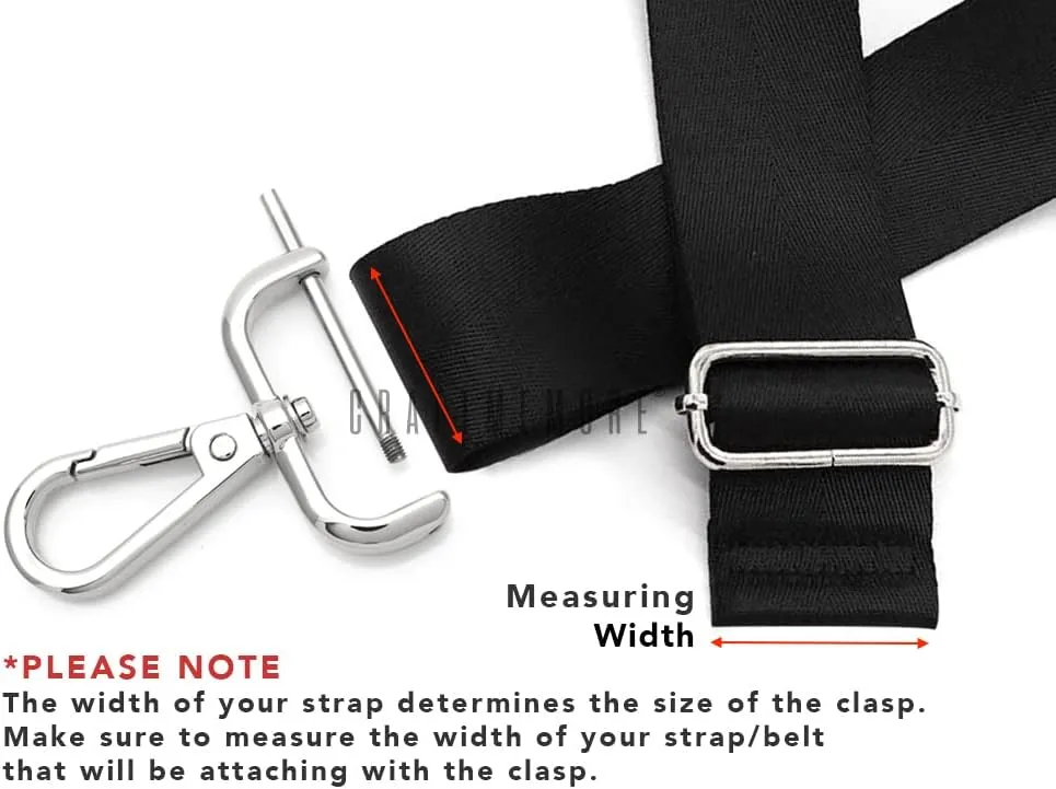 CRAFTMEMORE 2pcs Detachable Snap Hook Swivel Clasp w/Screw Bar VT493 Bag Strap Hardware Replacement (1 Inch, Gold)
