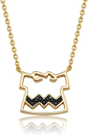 CRISLU Peanuts Charlie Brown's Shirt Necklace