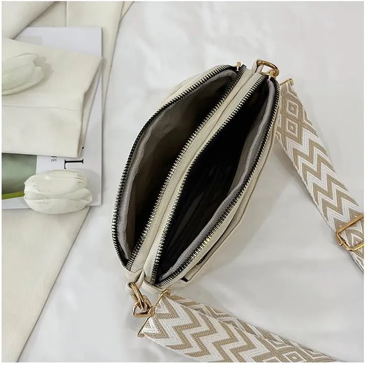 cross-body bag Premium Crossbody Wide Strap Shoulder Bag