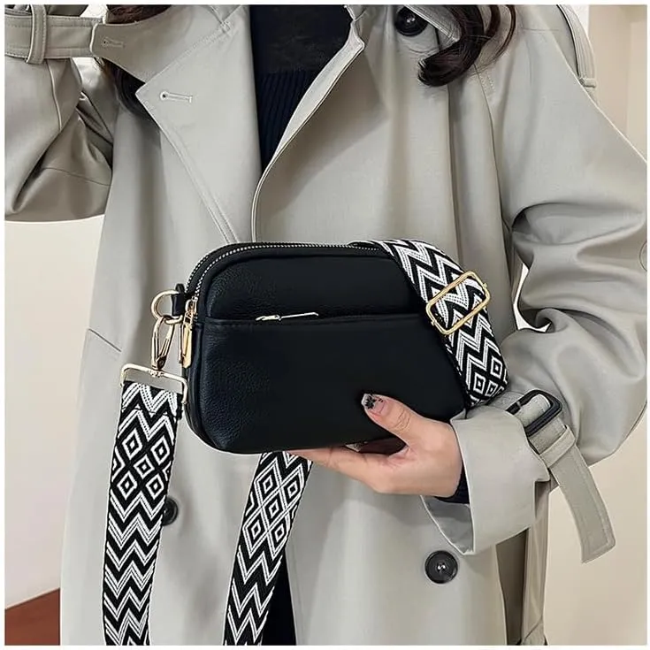 cross-body bag Premium Crossbody Wide Strap Shoulder Bag