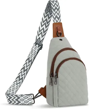 Crossbody Bag for Women Leather Small Sling Bag Fanny Pack Chest Bag for Travel Chest Pack Gifts