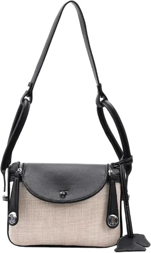 Crossbody Bag for Women - Trendy Single Shoulder, Color-Blocked Crossbody with Chic Hardware,Spacious Interior (Black)