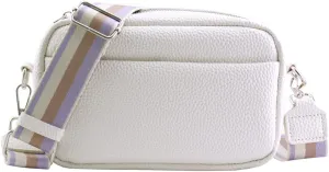 Crossbody Bag for Women Wide Strap Shoulder Bag Camera Crossbody Purse with Zipper