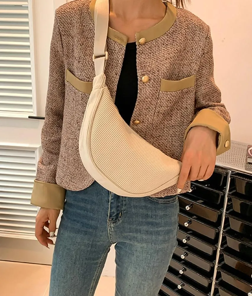 Crossbody Bag Hobo Sling Crescent Bag Women Men Trendy Small Shoulder Bag Purse Dumpling Bag Casual Handbag Adjustable Strap