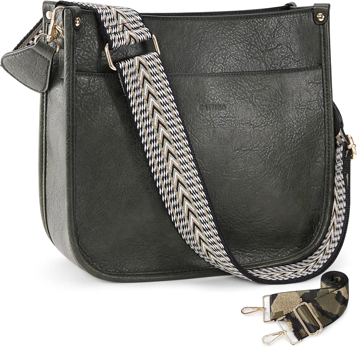 Crossbody Bag Women Vegan Leather Hobo Handbag Trendy Crossbody Shoulder Bag Purses For Women with 2 Adjustable Strap