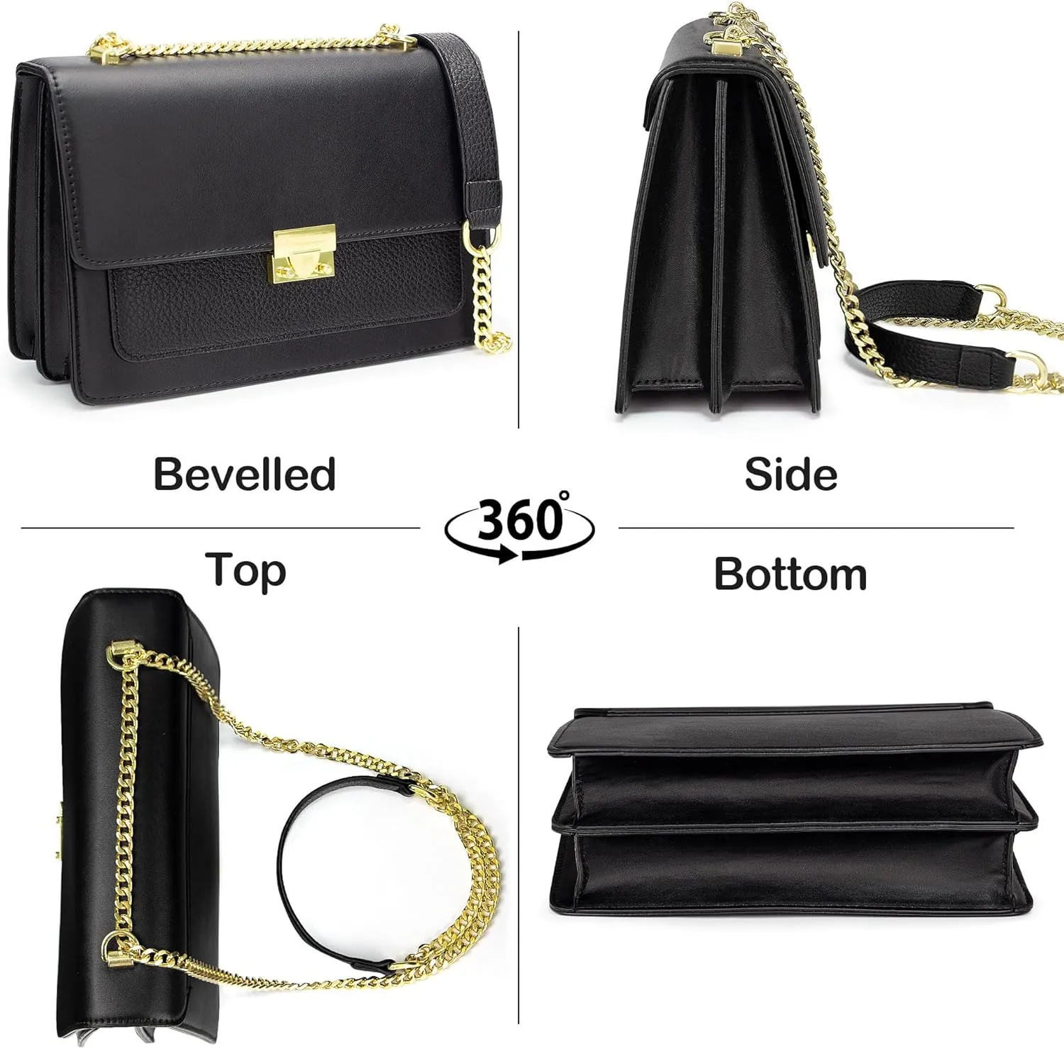 Crossbody Bags for Women Leather Purse Trendy Shoulder Handbags Small Cross Body Purses with chain