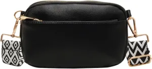 Crossbody Bags For Women Shoulder Bag with Wide Adjustable Strap Cross Body Bag PU Leather Handbags Trendy Purse