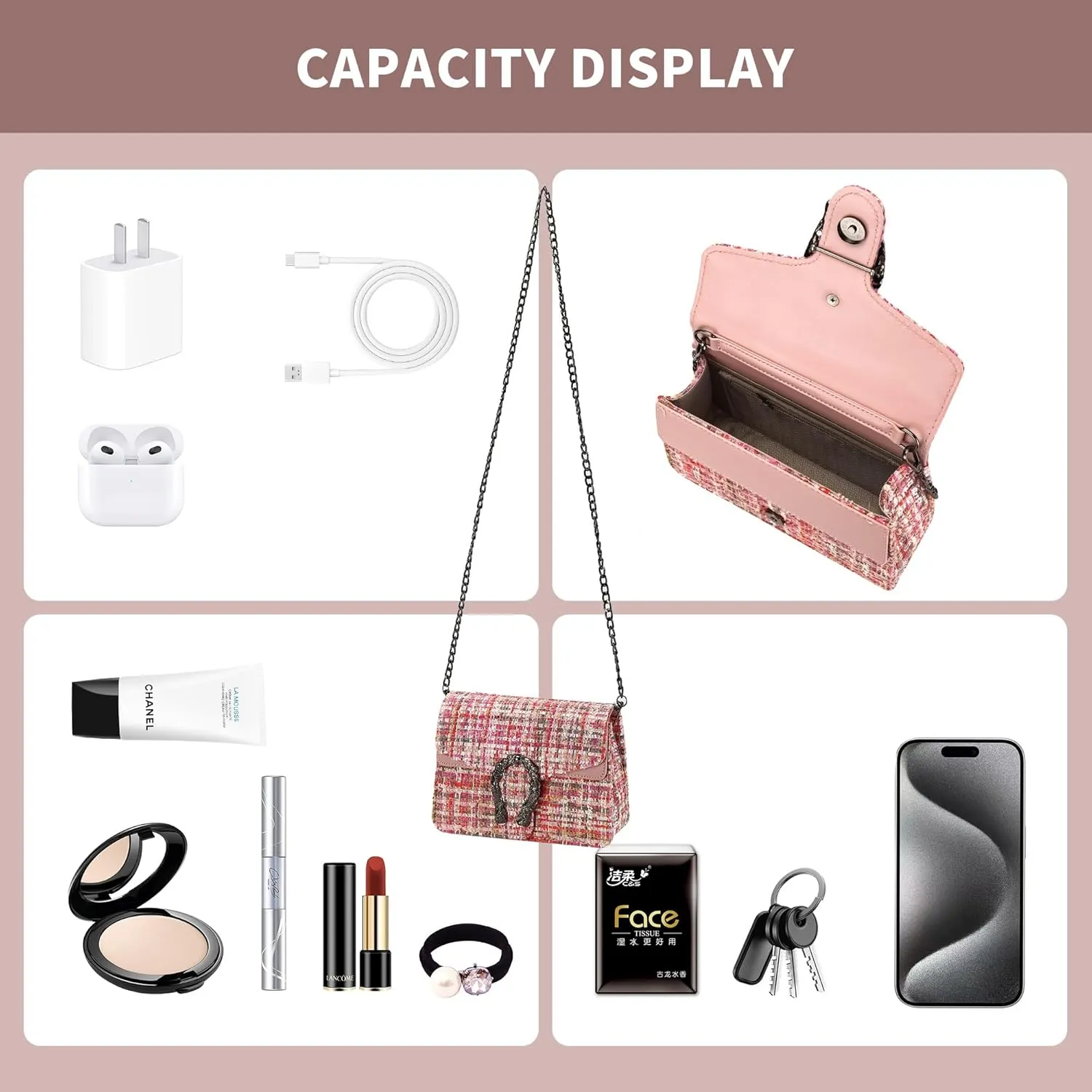 Crossbody Bags for Women Trendy - Small Cross Body Purse Shoulder Bag Handbags Evening Clutch