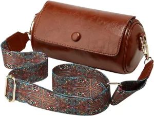 Crossbody Bags for Women Vegan Leather Purses Small Shoulder Handbags with Wide Strap