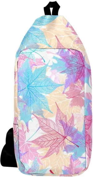 Crossbody Bags for Women,Crossbody Bag Men,Small Sling Bag,Color Texture Transplant Leaves,Crossbody Purse
