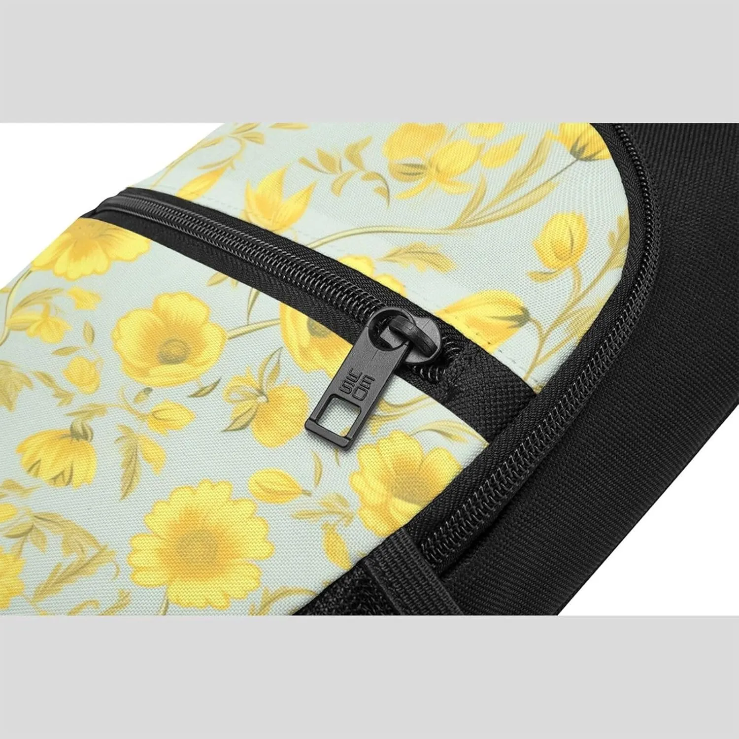 Crossbody Sling Backpack Sling Bag for Men Women Cross Chest Bag Shoulder Bag Yellow flower Travel Hiking Daypack