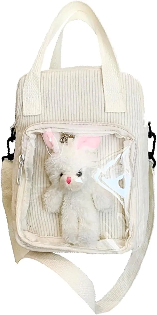 Cute Ita Bag Multi-Purpose Crossbody Bag Messenger Bag Shoulder Tote Bag Purse Kawaii Anime Pin Display Bag for Women