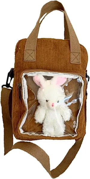 Cute Ita Bag Multi-Purpose Crossbody Bag Messenger Bag Shoulder Tote Bag Purse Kawaii Anime Pin Display Bag for Women