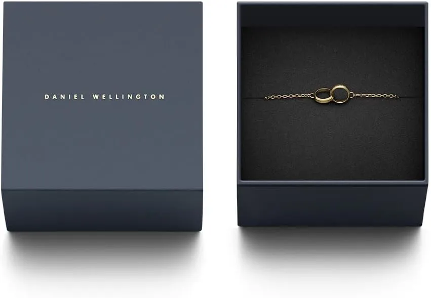 Daniel Wellington Elan Unity Chain Bracelet - 316L Stainless Steel, Interlocking Double Circle Bracelet for Women & Men