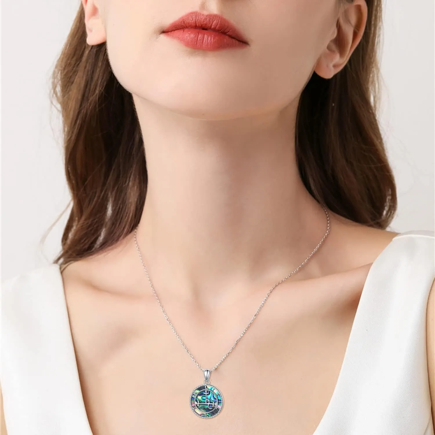 DAOCHONG Sigil of Lilith Necklace S925 Sterling Silver Sigil of Lilith Pendant Necklace Gifts for Women Rolo Chain 18 2 inches