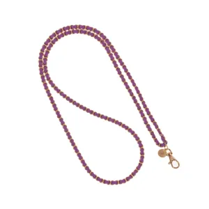 DEEP PURPLE & GOLD CROSSBODY PHONE CHAIN
