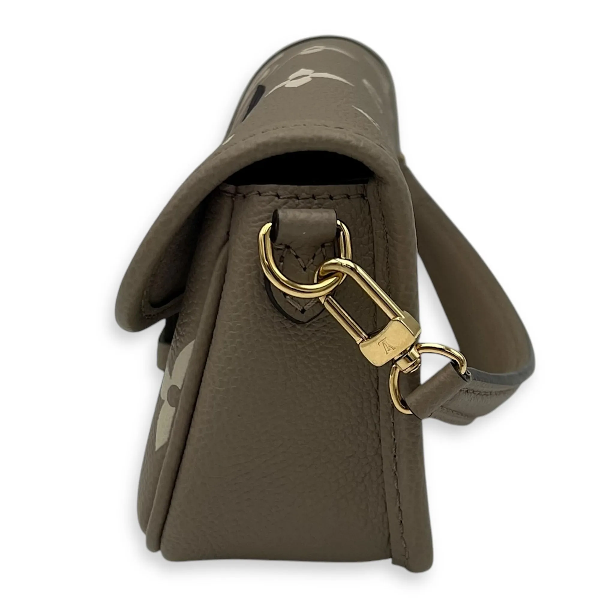 Diane Crossbody Bag Nano Beige in Empreinte Leather, Gold hardware