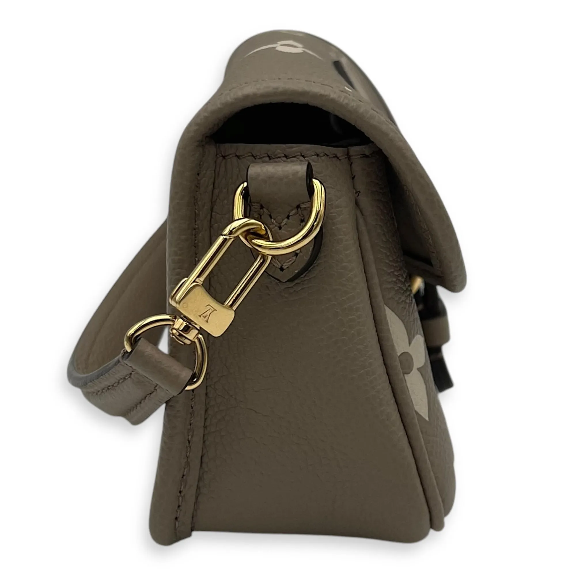 Diane Crossbody Bag Nano Beige in Empreinte Leather, Gold hardware
