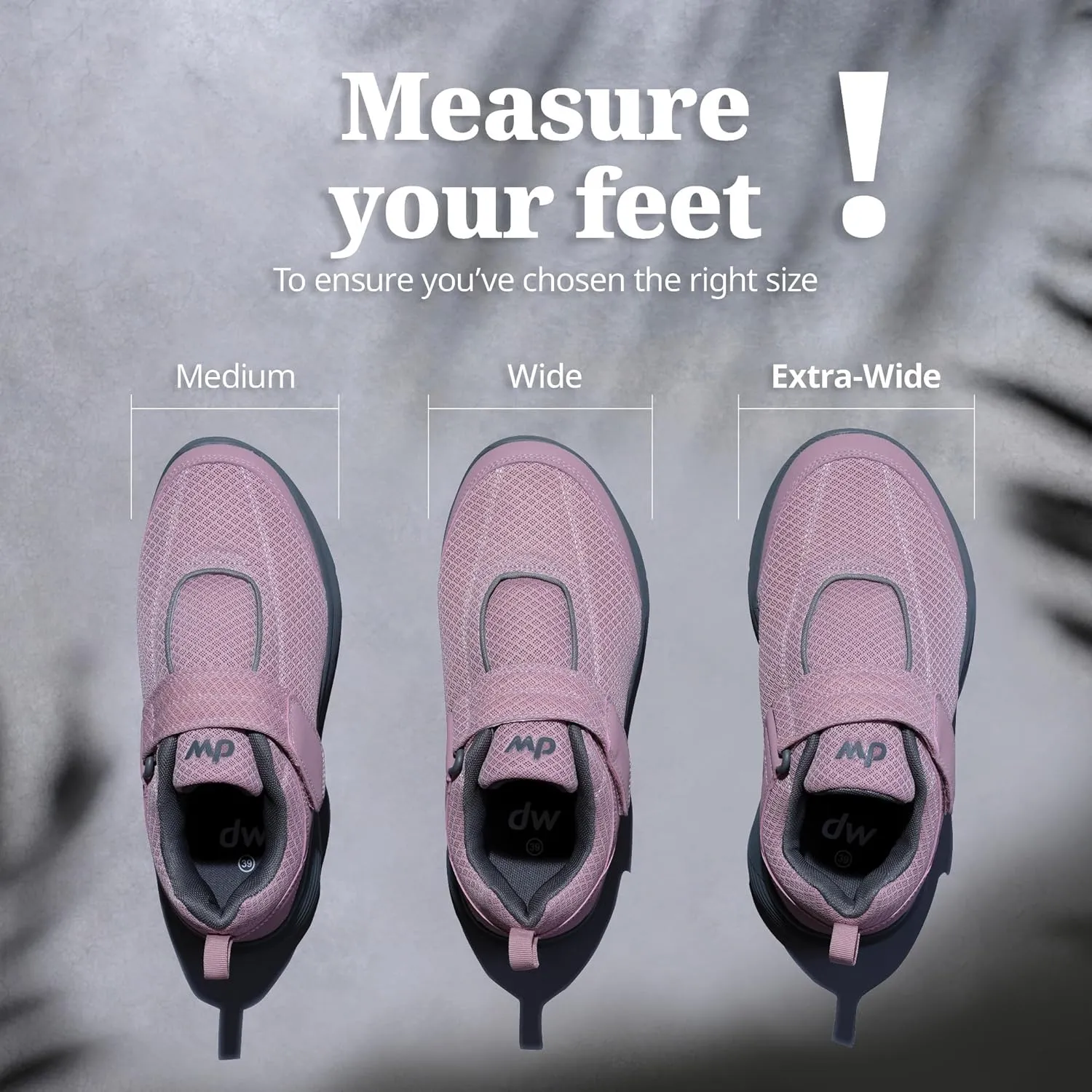 diawin Diabetic Wide Shoes for Men & Women – Adjustable Strap, Extra Depth, Wide Toe Box for Sensitive, Diabetic Feet, Comfortable Walking Shoes for All-Day Use