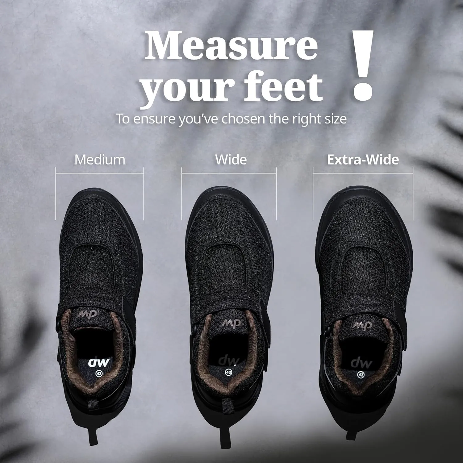 diawin Diabetic Wide Shoes for Men & Women – Adjustable Strap, Extra Depth, Wide Toe Box for Sensitive, Diabetic Feet, Comfortable Walking Shoes for All-Day Use