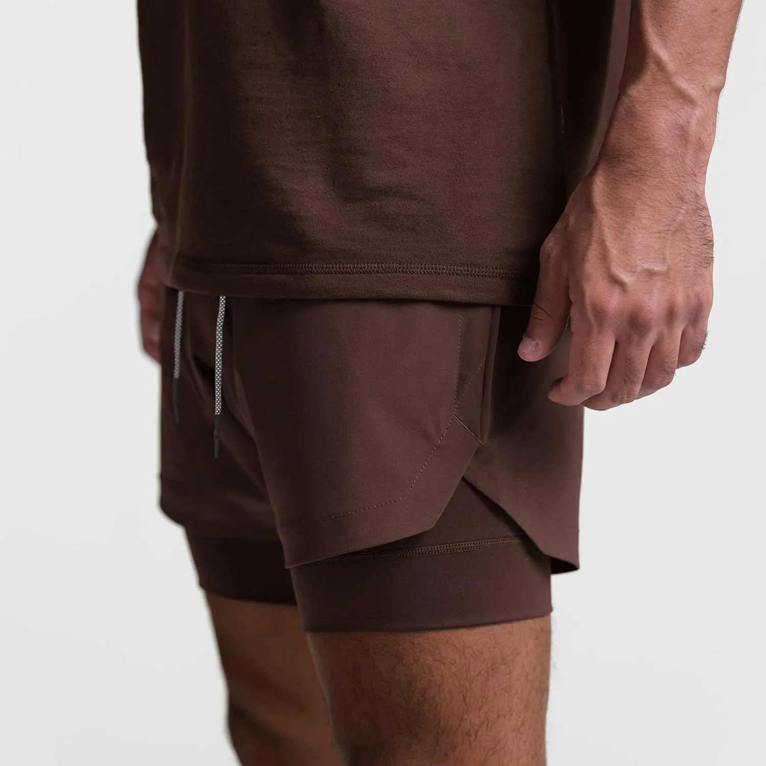 DIOTSR Mens 2 in 1 Running Workout Shorts for Men Lightweight Training Shorts Quick Dry Gym Shorts with Phone Pocket