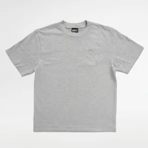 Distressed Applique T Shirt - Grey