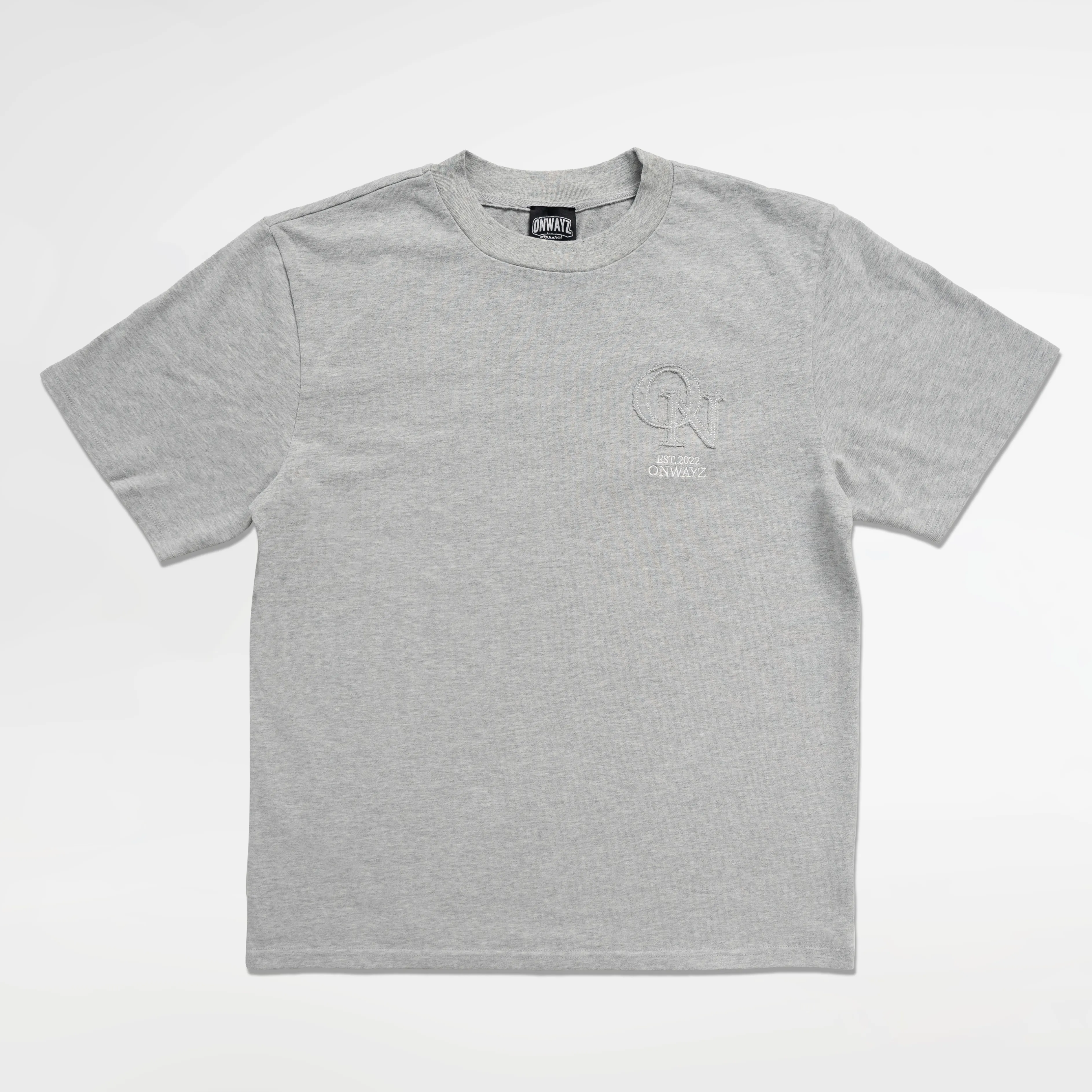 Distressed Applique T Shirt - Grey