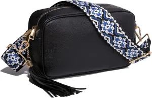Dochais Crossbody Bag for Women Trendy Wide Strap Shoulder Bag Crossbody Purse Two Adjustable Strap Crossbody Purse