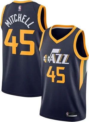 Donovan Mitchell Utah Jazz #45 Youth 8-20 Navy Icon Edition Swingman Jersey
