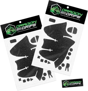 Dragon Grips PS5 Controller Grip, 22 Pcs Black Textured Non-Slip Rubber Controller Grips Stickers, Perfectly Fit to Any Handles, Trigger Buttons & D-pad, Sweat Resistant to Enhance Gaming Control, 2pk