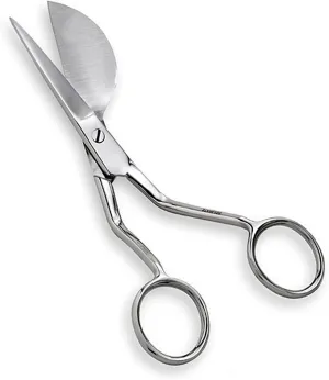 Duck Bill Applique Scissors 6" Paddle Shaped for Arts, Craft, Fabric & Embroidery