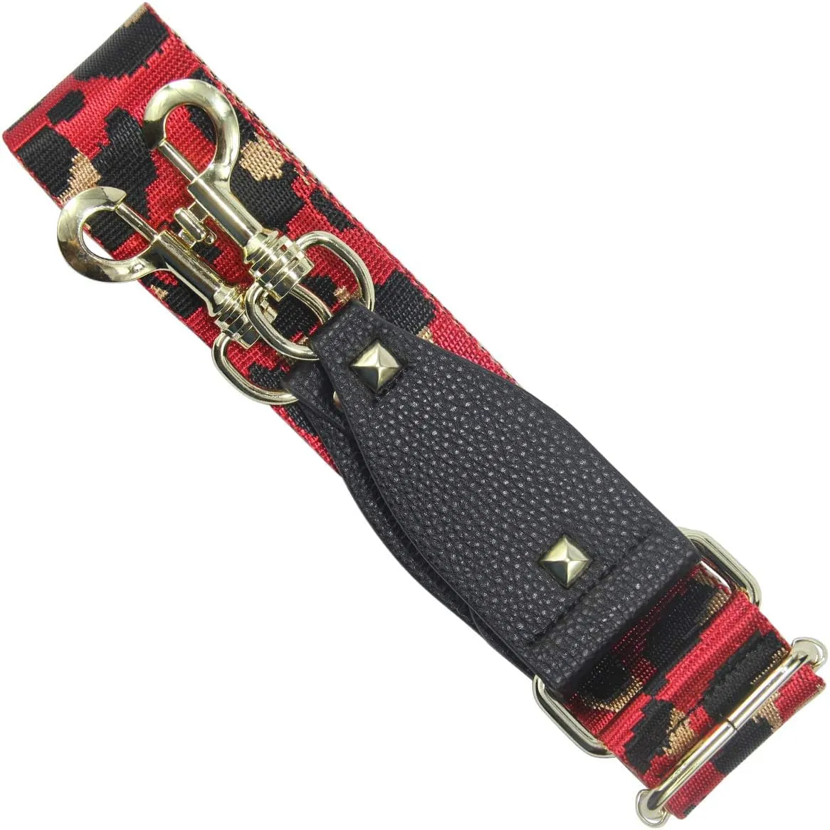 Duwi Wide Purse Strap Multicolor Striped Guitar Style Strap Adjustable Canvas Crossbody Bag Strap
