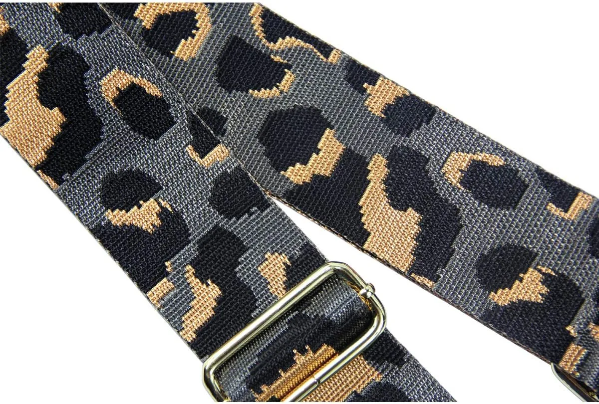 Duwi Wide Purse Strap Multicolor Striped Guitar Style Strap Adjustable Canvas Crossbody Bag Strap