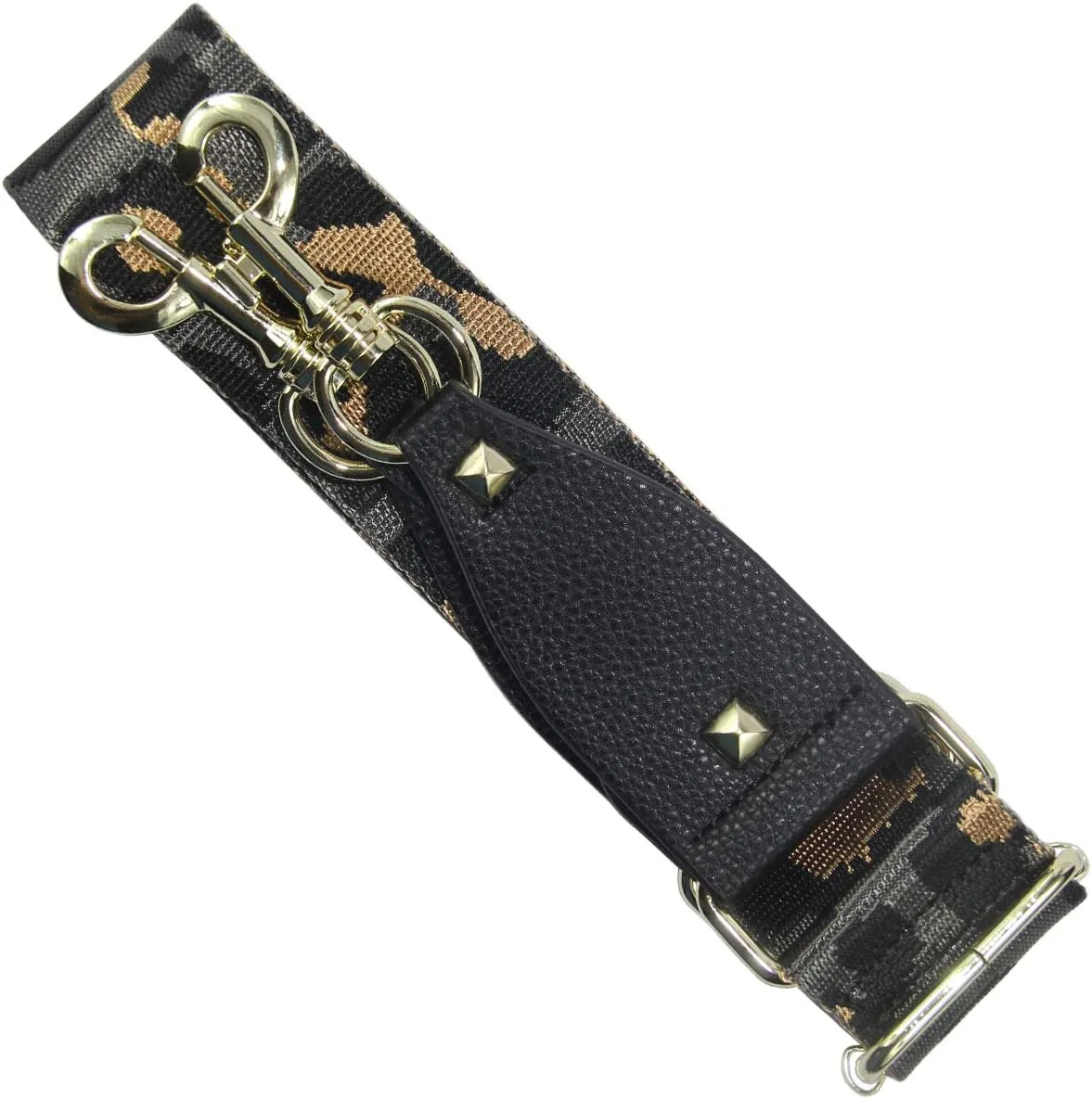 Duwi Wide Purse Strap Multicolor Striped Guitar Style Strap Adjustable Canvas Crossbody Bag Strap