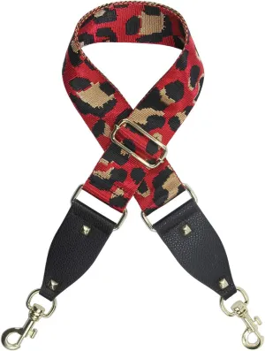 Duwi Wide Purse Strap Multicolor Striped Guitar Style Strap Adjustable Canvas Crossbody Bag Strap