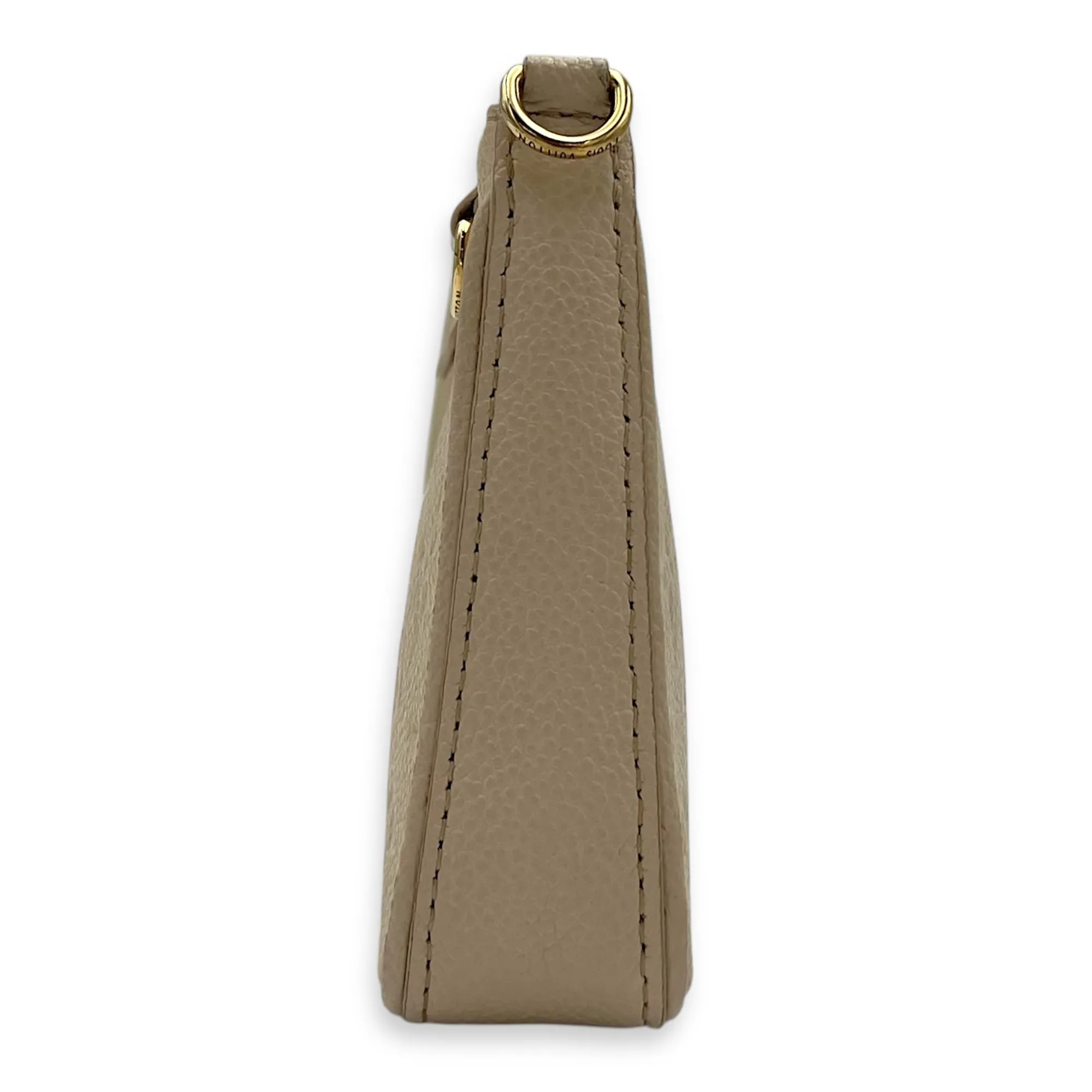 Easy Pouch on Strap Crossbody Bag Beige in Monogram Empreinte Leather, Gold hardware
